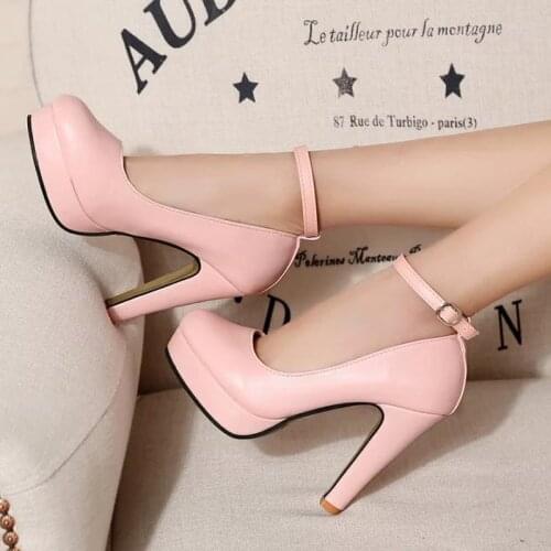2019 fashion autumn Women Shoes Mary Jane Ladies High Heels bowknot round head single Shoes Thick Heel Pumps Lady Shoes U14-67
