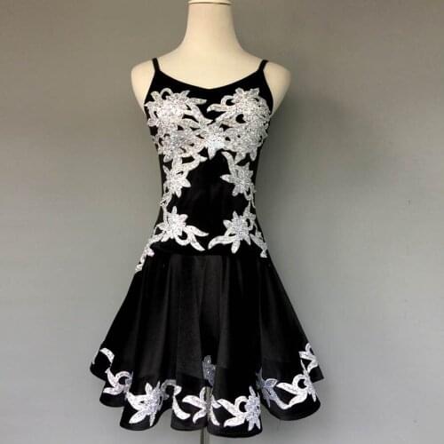 Custom made latin dance costume sexy embroidery latin dance dress for women girl latin dance competition dresses A42 S-4XL