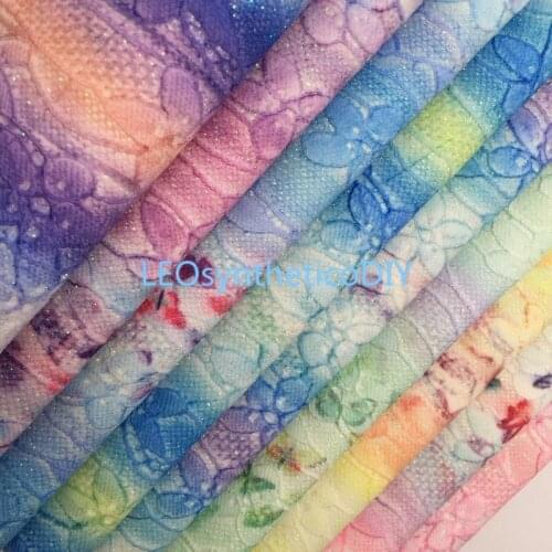 1PC 21X29CM Glitter Fabric, Butterfly Printed Lace Glitter Leather Sheets For Making Bows LEOsyntheticoDIY T454