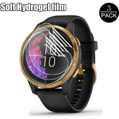 3pcs Soft Hydrogel Screen Protector For Garmin Venu GPS Smart Watch TPU Clear Guard Full Cover Film For Garmin Venu Not glass