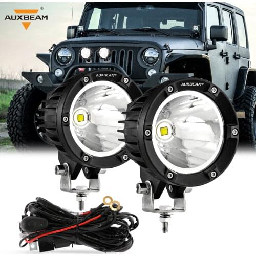 4 Inch 72W LED Offroad Work Lights Fog Lights Round 7070 LED Spot Driving Light for Jeep Wrangler Truck SUV ATV UTV 4x4