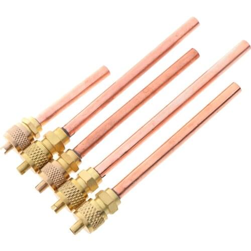5pcs/lot Service/Access Valve 1/4" SAE 1/4" OD 4" Stem Strong Core AC Air Conditioner Refrigeration Access Valve Wholesale