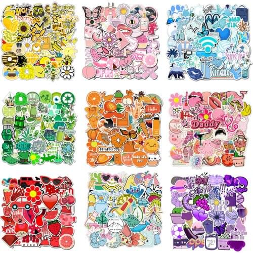 50PCS Cartoon Waterproof INS Style DIY Stickers Anime For Car Motorcycle Skateboard Luggage Refrigerator Notebook Laptop Sticker