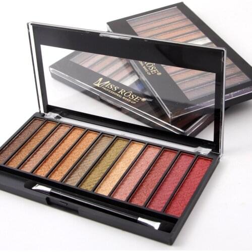50pcs Make Up Eyeshadow Palette 12 Colors Eye Shadow Palette Women Girl Various Makeup maquiagem With Brush