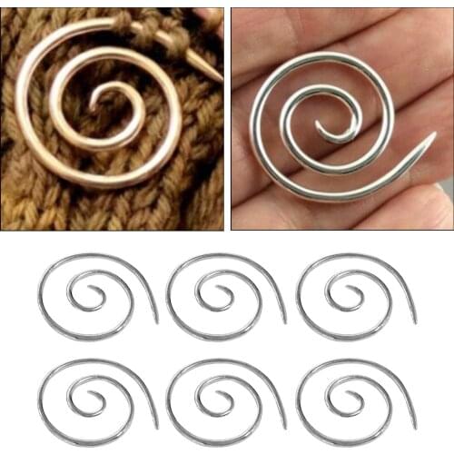 6 Pack Stainless Steel Circular Knitting Needles Dia. 5cm DIY Yarn Crochet Needles for Weave Yarn Lover