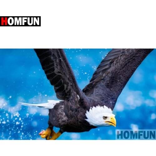HOMFUN Full Square/Round Drill 5D DIY Diamond Painting "Animal eagle" 3D Embroidery Cross Stitch 5D Home Decor A16014