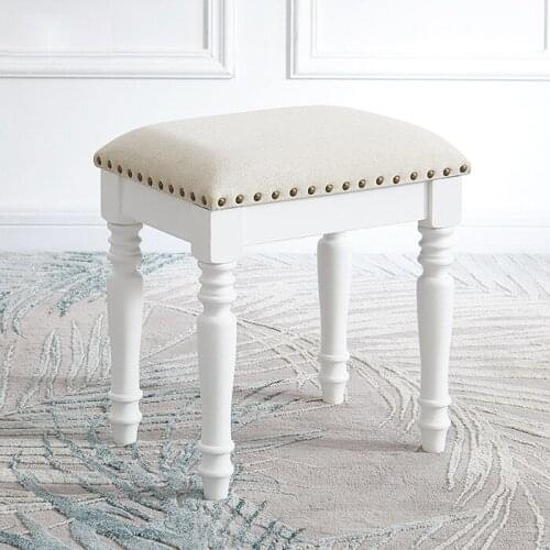 American dressing stool bedroom solid wood dressing stool Nordic dressing stool household European stool modern simple chair