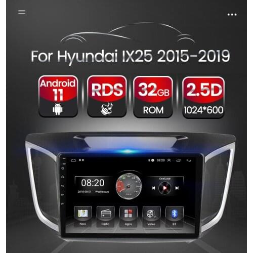 Android 11 Car Radio Multimedia Player For Hyundai IX25 Creta 2015 2016 2017-2019 GPS Navigation Video 2.5D Touch Screen Carplay