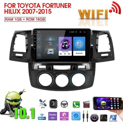 Android 10.1 Car Multimedia Video Player Car DVD Player Radio GPS Navigation WIFI for Toyota Fortuner Hilux 2007-2015 2Din