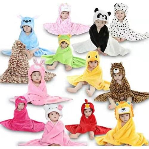 Childrens bath towel bathrobe Baby cartoon cape Cape Baby home wear cape shawl blanket wrap blanket hug blanket Cosplay