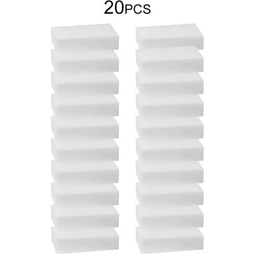 100Pcs/lot White Magic Sponge Cleaner Eraser Multi-functional Cleaner Melamine Sponge for Kitchen Bathroom Cleaning 100x60x15mm