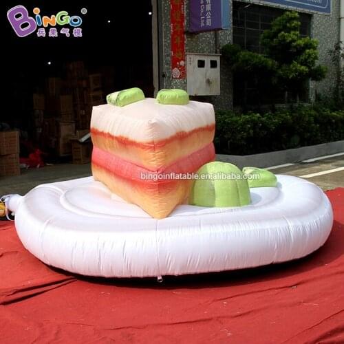 Big inflatable friut cake with Kiwi / Oxford cloth 3x3x1.2 meters inflatable cake dessert for birthday party toy