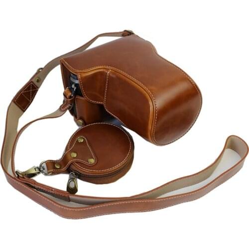 Pu Leather Case Cover for Panasonic GX85 GX80 GX 85 GX 80 camera bag Wth Storage Bag Bottom Opening Case