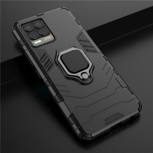 For Oppo Realme 7 Pro Case Cover XT X2 X3 X7 7i 5 5i 6 6i C3 C11 C15 C2 Shockproof TPU Bumper Ring Holder Stand Armor Phone Case