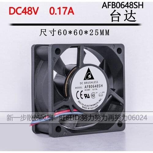Delta Electronics AFB0648SH S47L Server Cooling Fan DC 48V 0.12A 60x60x25mm 3-Wire
