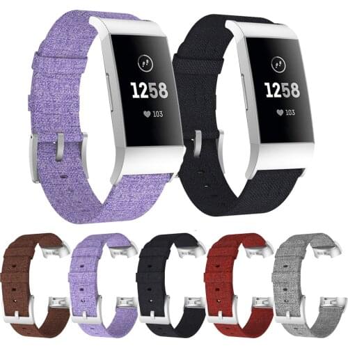 For Fitbit Charge4 new imitation official woven canvas strap for Fitbit Charge 4 fashion / classic canvas replacement wrist band