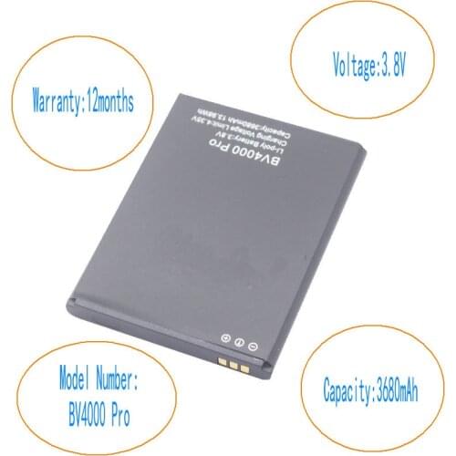 ISkyamS 10pcs/lot 3680mAh Bv4000 Pro BATTERY for Blackview MTK6580A MTK6580A High Quality Mobile Phone