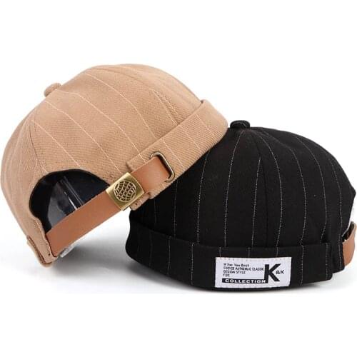 New 2020 Unisex Summer Cap Brimless Hat Beanie Hats Men Cotton Adjustable Landlord Sailor Cap Women Hip Hop Hat Street skullcap