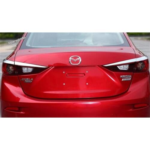 Lapetus Rear Tail Lamp Lights Eyelid Eyebrow Cover Trim 4 Pcs Fit For Mazda 3 Sedan 2014 2015 2016 ABS Accessories Exterior