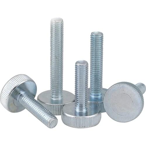 M6 M8 M10 Knurling Flat Head Knurled Thumb Screw Hand Tighten Screws