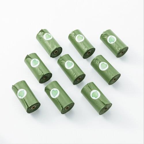 Dog Poop Bags Biodegradable Environmental Protection Pet Trash Bags Lavender Scent Black Garbage Bag Green Poop Bag Pet Product