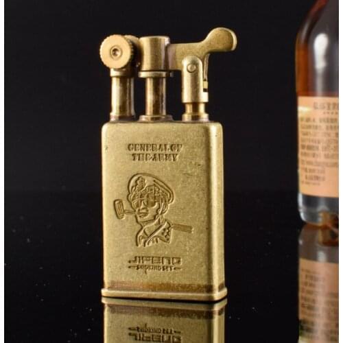 Retro Flame Metal Mini Lighters Kerosene Oil Lighter Grinding Wheel Refillable Cigarette Cigar gasoline Lighters Men Gadget