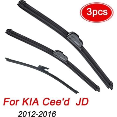 MIDOON Windshield Windscreen Wiper Blades For Kia Ceed Cee'D 2012 2013 2014 2015 2016 Front Rear Window Wiper Blade Accessories