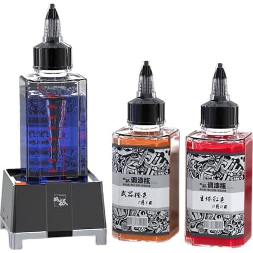 Mini Magnetic Turbine Type Paint Shaker DIY Model Paint Electric Shaking Machine Paint Dilution Mixer With 3Pcs 100ML Bottle
