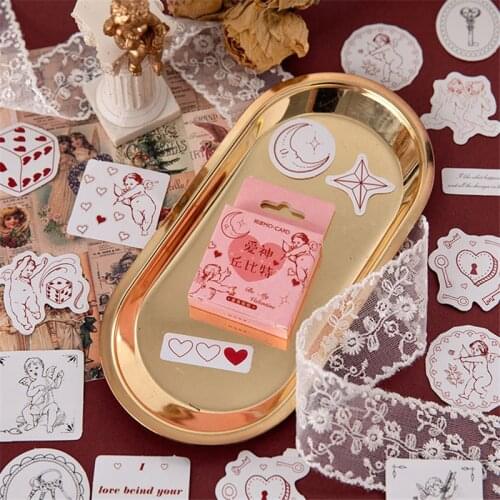 20packs/lot Kawaii Scrapbooking Stationery Book Decoration Diary Supplies Memo Stickers Cupid Hand Style Children Stickers