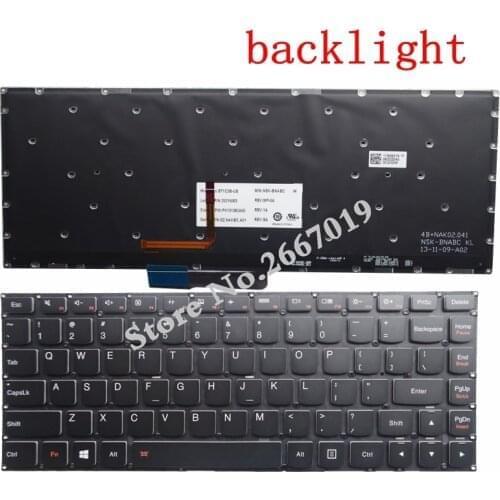 US New Keyboard FOR Lenovo FOR Ideapad FOR yoga 2 13 14 FOR Yoga2 13 U31 500S-13ISK Laptop Keyboard Backlit (no for pro)