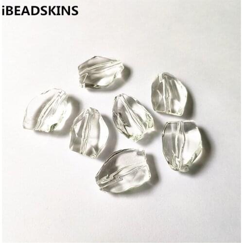 New arrival! 27x20mm 128pcs Clear acrylic irregular shape beads for Necklace,Earrings parts,hand Made Jewelry DIY