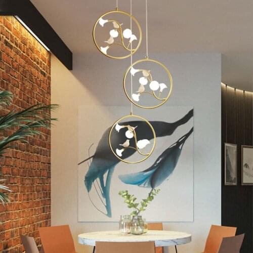Simple Restaurant Hotel Rooms, Coffee Shops, Iron Hanging Lights, Led Living Room Dining Lights, Nordic Hanging Lights