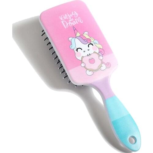 Comb Unicorn Cute Cartoon Pattern Mermaid Cat Massage Children Comb Cute Girl Comb Carry Long Hair Mm Anti-knot Comb Hair Brush