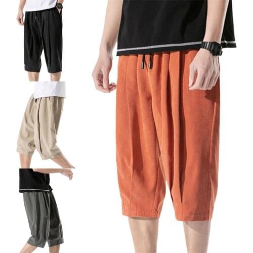 LOMAIYI Men Cargo Shorts Breathable Loose Pocket Cropped Trousers for Daily Wear Summer Casual joggers quick-dry pant брюки