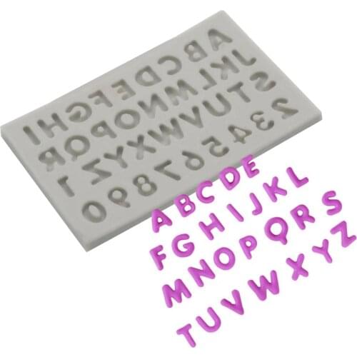 Numbers Capital Letters Shape Silicone Mold Sugarcraft Chocolate Cupcake Baking Mold Fondant Cake Decorating Tools
