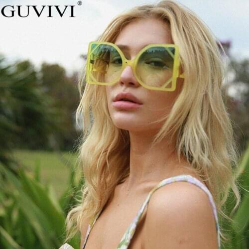 Square Oversized Sunglasses Women 2020 Steampunk Vintage Sunglasses Fashion Retro Sunglasses Men Gradient Eyewear Punk Ladies