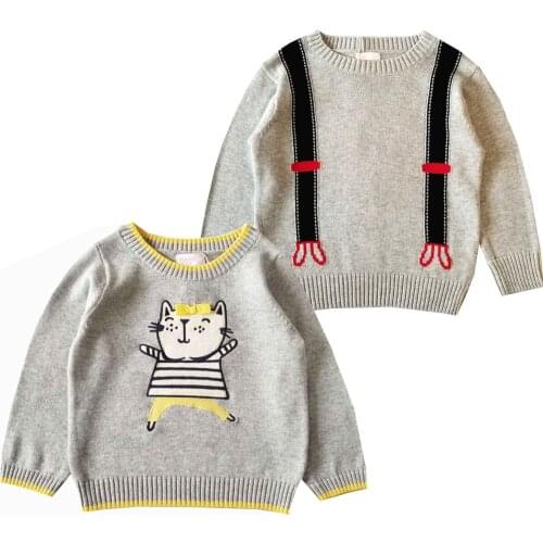 Baby Boys Sweaters 2020 Autumn Winter New Childrens Clothing Toddler Boy Cartoon Knitted Coats Kids Cotton Soft Sweaters 2-6Y