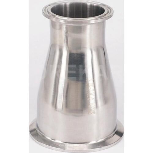 76mm to 51mm Pipe OD 3" to 2" Tri Clamp SUS304 Sanitary Reducer Fitting Homewbrew