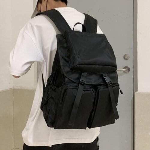 Japanese Harajuku lightweight travel backpack tooling style backpack women and men retro Hong Kong style student schoolbag