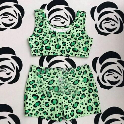 Women Printed Casual Two Piece Sportswear Set Female Casual Vest Top and Pants Summer Fashion Tracksuit Sexy Bodycon Outfits