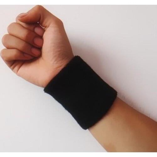 1-2pcs Unisex Cotton Yarn+SpandexWristBand Cloth Sweatband Sports Wrist Tennis Yoga Absorb Sweat Strap Wrist Support