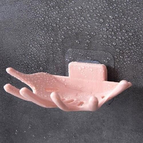 1PC Maple Leaf Design PVC Soap Box Punch-free Strong Adhesive Soap Dishes Soap Cases Bathroom Drain Soap Holder Tray Soap Dishes