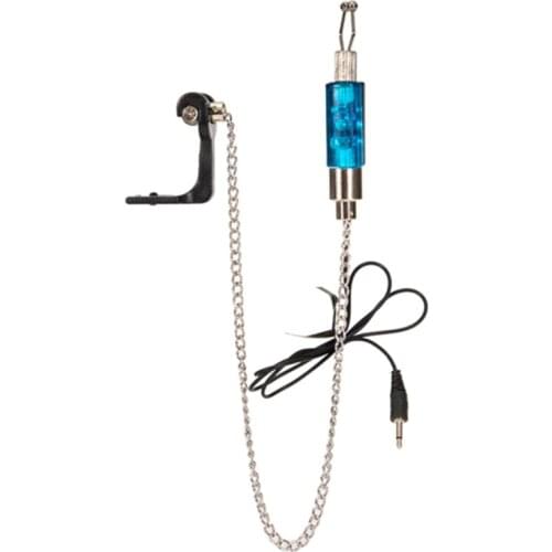 1Pc Fishing Bite Alarm Chain Hanger Indicator Carp Bite Bell LED Light Rod Tip Fishing Indicator Standard Alarm