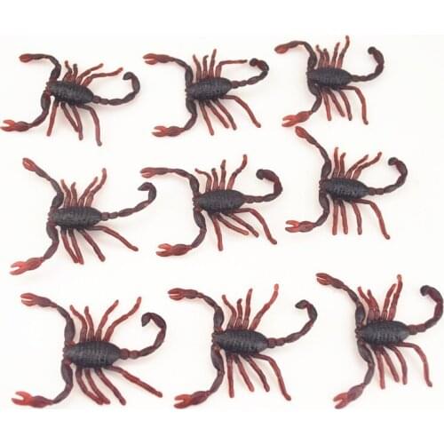 10PCs/set Simulation Cockroaches Rubber Prank Toys Centipede Decorations Joke Horror Fake Worms Funny Gadgets Kids Toy