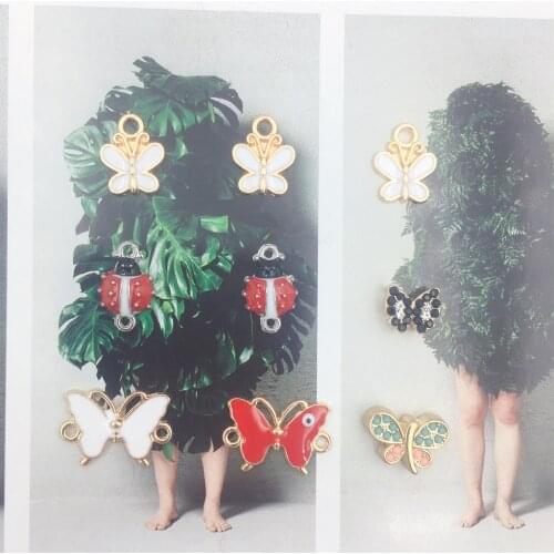 10pcs Insects new species of butterfly animals Charms Fashion Jewelry Making Charm Pendants For DIY Necklace BraceletAccessories