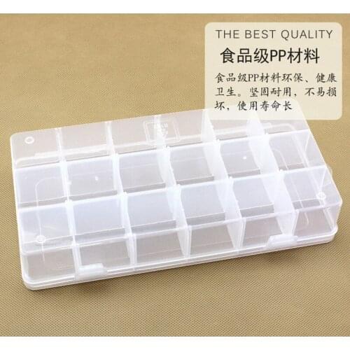 By ems or dhl 100pcs high quality 18 Grid Transparent Box Plastic Cosmetic Pill Box Case