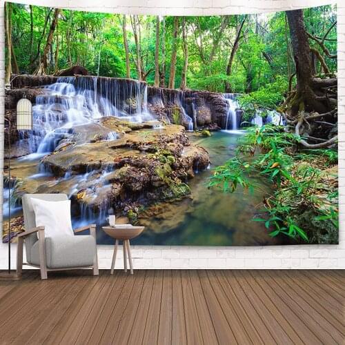 2020 Fashion Forest Natural Scenery Tapestry Plant Landscape Tapestry Wall Hanging Bedspread Bohemian Home Decor