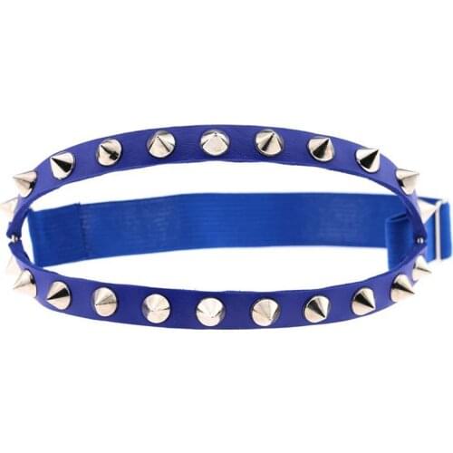 2021 Punk Goth Sexy Faux Leather Garters Metal Rivet Belt Leg Ring Harness Birthday Party Gift Body Jewelry Women