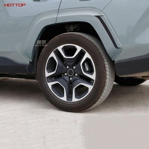 ABS Unpainted Wheel Eyebrow Protector/mudguards Sticker Universal For Toyota RAV4 2019 2020 5th