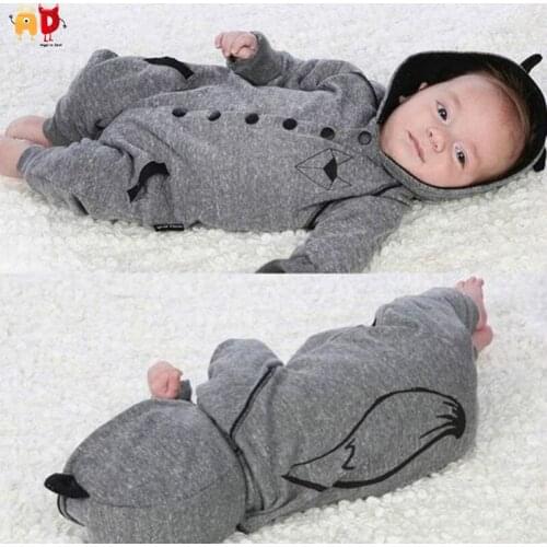 AD Cute Fox Baby Rompers Babies Clothes Clothing